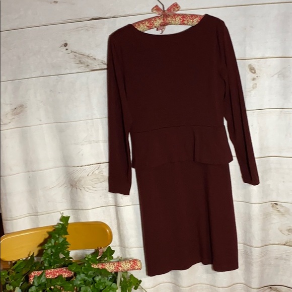 Talbots; Cranberry Red midi dress; Mp - Picture 5 of 8
